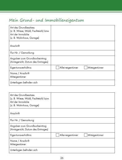 Mein Grund- und Immobilieneigentum
